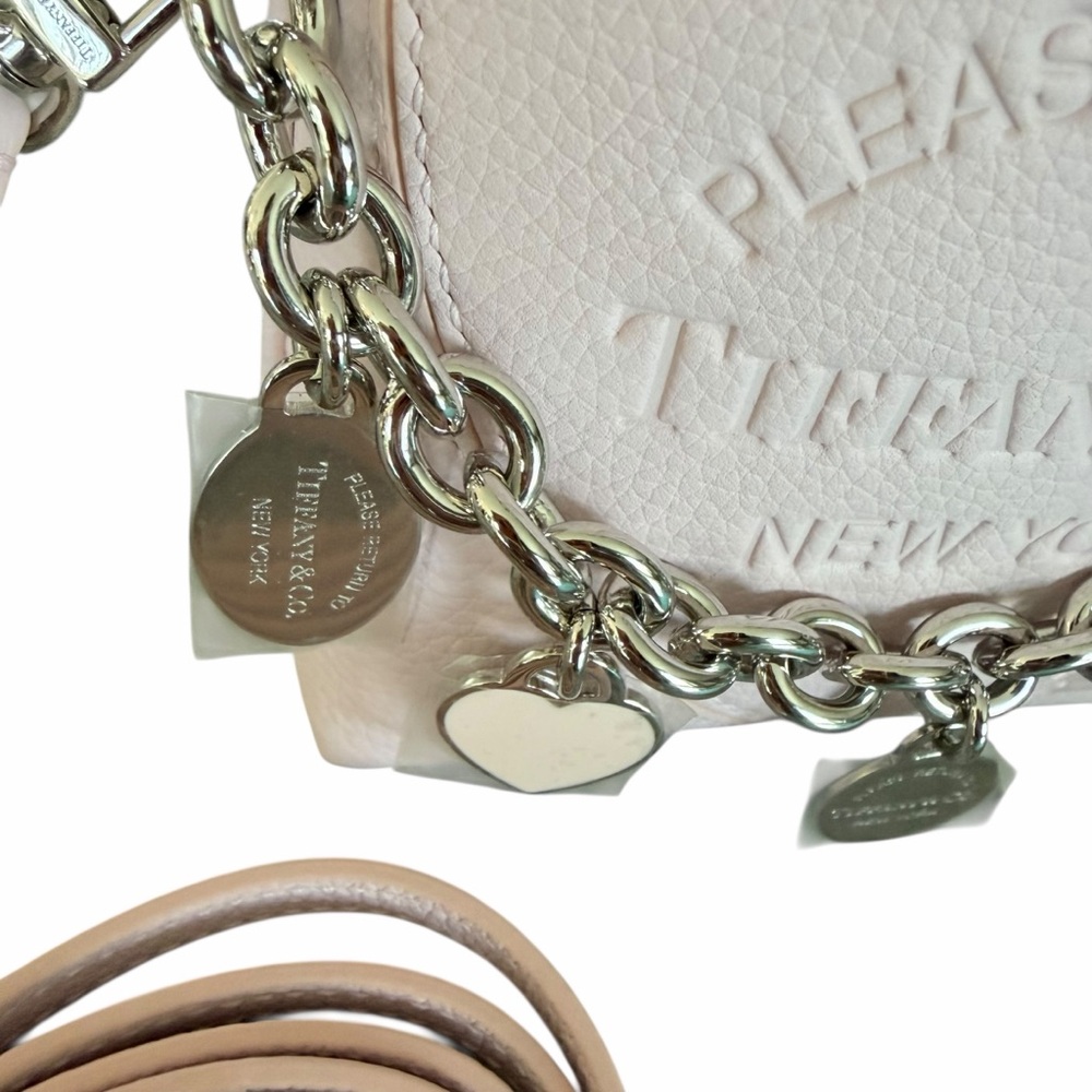 Tiffany & Co. Return To Tiffany Pink Micro Tote Crossbody Charms On Chain NWT - Picture 5 of 12